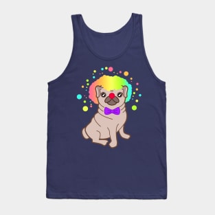 Pug dog in a clown costume Tank Top